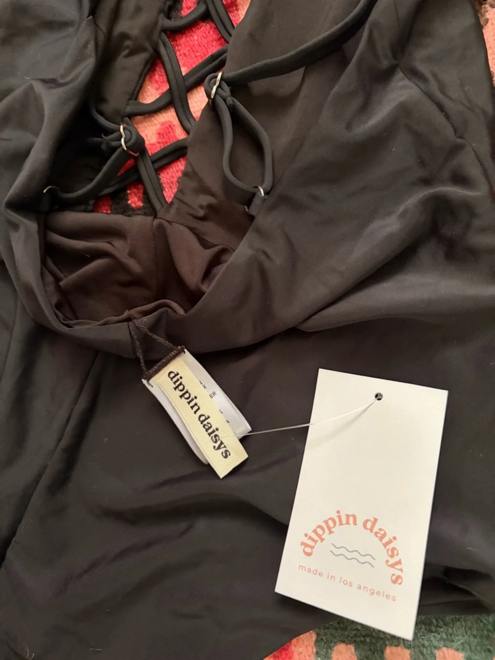 NWT Dippin’ Daisys Bliss Moderate Coverage One Piece Swimsuit Black - XL